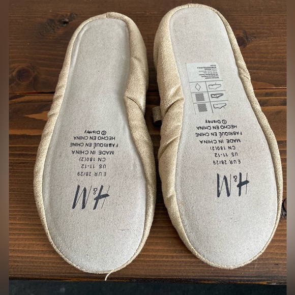 SOLD H&M Ballet Slippers, Girls 11/12, Metallic Gold - Picture 2 of 4